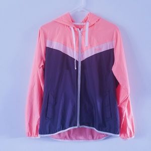 Fila Sport neon pink full zip windbreaker jacket M